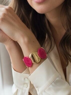 Gold and Multicolor Resin Stretchy Bracelets